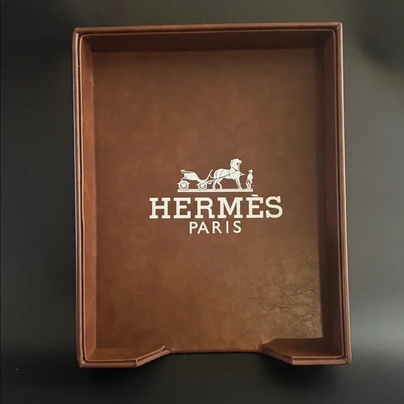 ❗️CLEARANCE❗️Luxury Brown Leather Document Tray - Picture 3 of 5